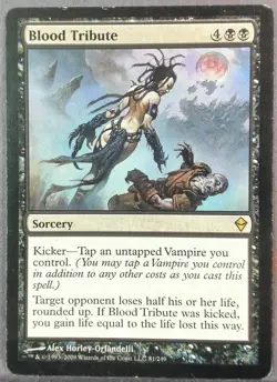 Blood Tribute Zendikar Regular 81/249 NM8/LP7 nice card, couple sleeving spots - Image 1