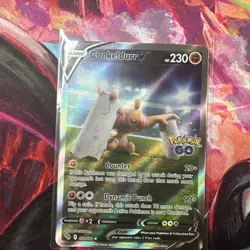 Pokemon Go Conkeldurr v Alternate Full Art Holo Rare Card PTCG 074/078 - Image 1