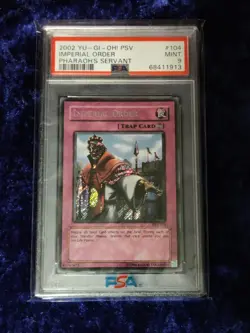 PSA 9 - PSV-104 - HFB - Imperial Order - 2002 Yu-Gi-Oh! Card - (Mint Condition) - Image 1
