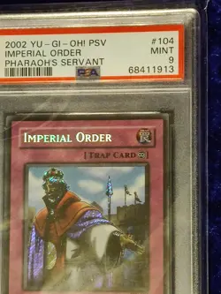 PSA 9 - PSV-104 - HFB - Imperial Order - 2002 Yu-Gi-Oh! Card - (Mint Condition) - Image 4
