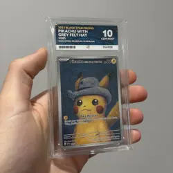 ACE 10 Pikachu With Grey Felt Hat - Van Gogh Museum Promo Pokemon Card - Image 1