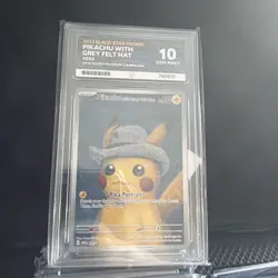 ACE 10 Pikachu With Grey Felt Hat - Van Gogh Museum Promo Pokemon Card - Image 1