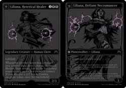 Unique & Misc Promos (Magic) Liliana, Heretical Healer // Liliana, Defiant Necro - Image 1