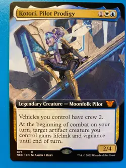 MTG 1x EXTENDED ART Kotori, Pilot Prodigy 75 Kamigawa Neon Dynasty Magic x1 NM - Image 1