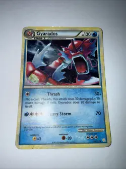 Pokemon Gyarados Heartgold & Soulsilver Holo Rare 123/123 130HP Thrash Heavy St… - Image 1