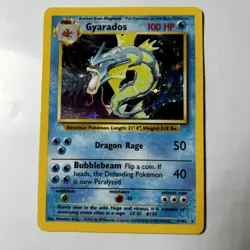 Pokemon Gyarados 6/102 Holo Rare Base Set Unlimited WOTC 1999 MP - Image 1