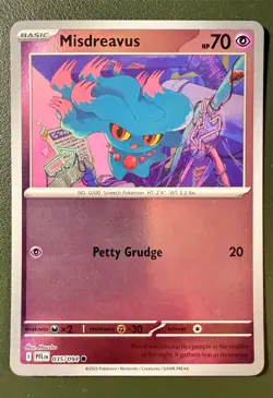 Pokemon TCG Misdreavus 35/94 Phantasmal Flames ME2 Reverse Holo NM - Image 1