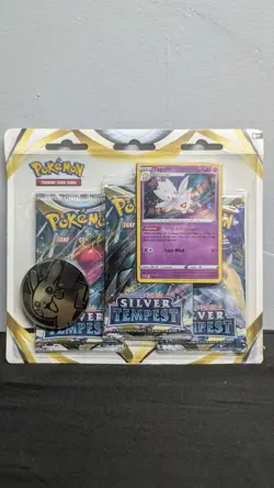 Pokemon TCG: Sword & Shield - Silver Tempest 3 Booster Packs, Coin & Togetic Pro - Image 1
