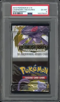 Pokemon Black & White Legendary Treasures Booster Pack Misalignment PSA 6 - Image 1