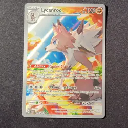 Pokemon TCG- Lycanroc - 166/159 - SV09: Journey Together (JTG) Illustration Rare - Image 1