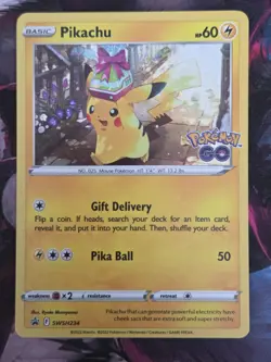 PIKACHU SWSH234 SWORD & SHIELD BLACK STAR PROMO HOLO POKEMON TCG - Image 1