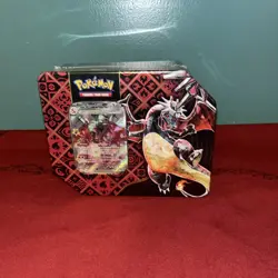 Pokemon TCG Paldean Fates Shiny Charizard EX Tin Sealed - Image 1