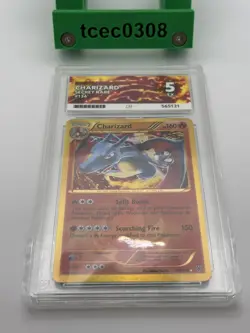Charizard 136/135 - Plasma Storm Secret Rare Black & White Ace Graded 5 Pokemon - Image 5