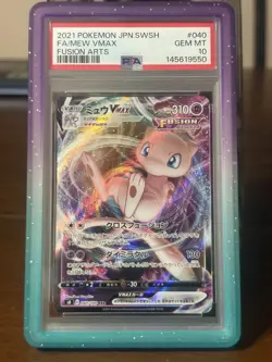 2022 POKEMON JPN VSTAR UNIVERSE #054 FULL ART/MEW VMAX PSA 10 WITH GUARD - Image 1