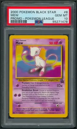 Pokemon Black Star Promo Mew WOTC #8 PSA 10 - Image 1