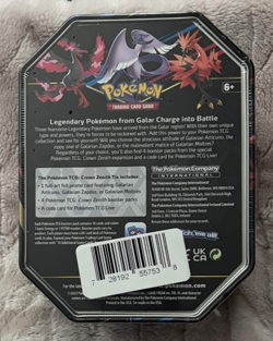 Pokemon Crown Zenith Tin Galarian Articuno Promo (Factory Sealed) - Image 2