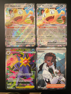Me03: Perfect Order Pokemon TCG Lot (4x) Meowth Ex, Starmie Full Art & More NM/M - Image 1