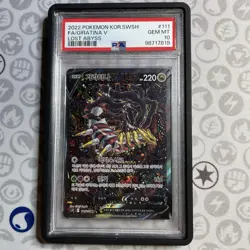 Pokemon Giratina V 111/100 Lost Abyss Full Art #111 Korean GEM MINT PSA 10 - Image 1