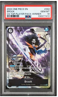 One Piece Brook 2024 Championship Winner PSA 10 Top Prize Extremely Rare - Image 1