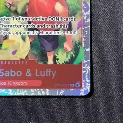 One Piece CCG- Ace & Sabo & Luffy - Carrying On His Will (OP13) SR NM OP13-007 - Image 5