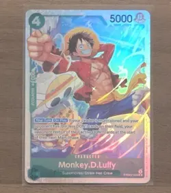 Monkey.D.Luffy PRB02-005 SR Premium Booster Holo Foil One Piece TCG NM - Image 1