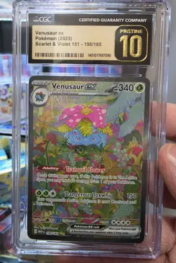 CGC 10 Pristine 2023 Pokemon Scarlet & Violet 151 #198/165 Venusaur EX SIR - Image 1