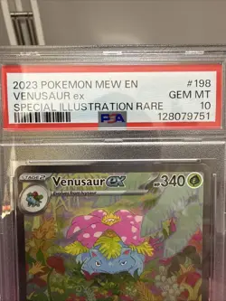 Pokemon Venusaur EX Sir TCG Card 198/165 Scarlet Violet 151 PSA GEM MINT 10!! - Image 2