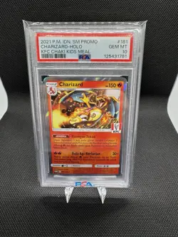 2021 POKEMON INDONESIAN SM PROMO KFC CHAKI KIDS MEAL #181 CHARIZARD-HOLO PSA 10 - Image 2