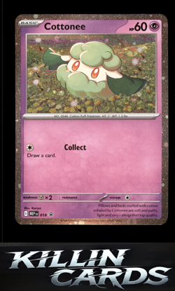 Cottonee (Cosmos Holo) 018 Pokemon Promo ME: Mega Evolution Promo Card NM - Image 1