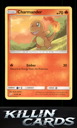 Charmander (12) 12/181 Pokemon Common SM - Team Up Card NM - Image 1