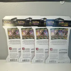 Pokemon Trading Card Game Evolving Skies Booster Pack Sleeved Lot Art 4 Packs - Image 2