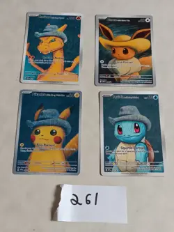 4 Pokemon x Van Gogh Black Star Promo ACG Art Card - read description - Image 1