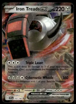 SV01: Scarlet & Violet Base Set #143/198 Iron Treads ex Pokemon Card - Image 1