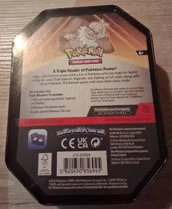 Pokemon TCG Triple Whammy Tin Slaking 2024 Metal Tin Sealed + Free Bonus Card - Image 3