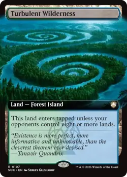 Magic- Turbulent Wilderness (Extended Art) - Commander: Secrets of Strixhaven - Image 1