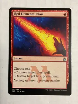 RED ELEMENTAL BLAST MASTERS 25 NEAR MINT 147/249 - Image 1