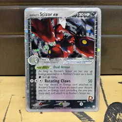 Pokemon Rockets Scizor Ex 101/109 Ex Team Rocket Returns Holo DAMAGED ink Rare - Image 1