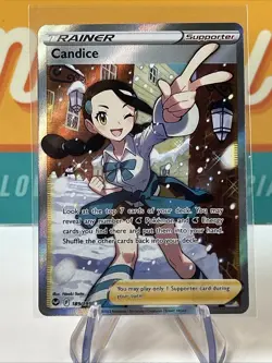 Candice #189 Ultra Rare Full Art Pokemon TCG 2022 Silver Tempest Near Mint NM - Image 3