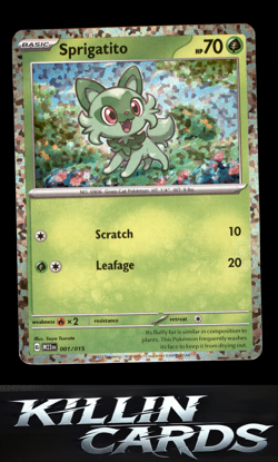 Sprigatito 001/015 Pokemon Promo McDonald's Promos 2023 Card NM - Image 1