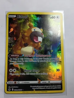 Pokemon TCG Bidoof GG29/GG70 Crown Zenith Galarian Gallery Holo Card - Image 1