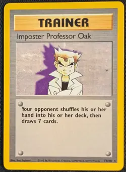 Imposter Professor Oak - 73/102 - Base Set Rare - NM - Pokemon TCG WOTC Vintage - Image 3