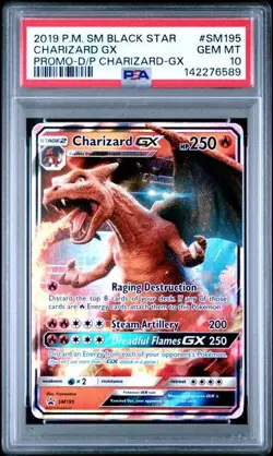 PSA 10 CHARIZARD GX SM195 BLACK STAR PROMO DETECTIVE PIKACHU POKEMON GEM MINT - Image 1