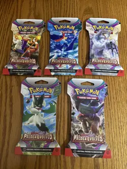 Pokemon TCG Scarlet & Violet Paldea Evolved Sleeved Booster Packs Random Art - Image 1