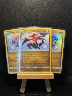 Pokemon - Garchomp SV40/SV94 + Gabite SV39 + Gible SV38 - Hidden Fates Shiny NM - Image 1
