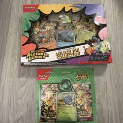 Pokemon Lot Ascended Heroes First Partners Deluxe Pin Collection&2 pack blister - Image 1