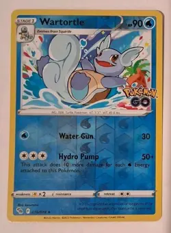 Wartortle 016/078 Pokemon GO Reverse Holo - Image 1
