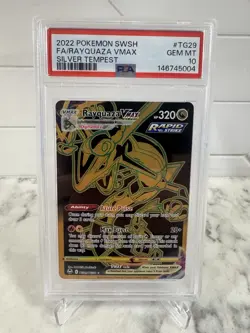 2022 Pokemon SWSH Rayquaza VM Trainer Gallery Secret Full Art #TG29/TG30 PSA 10 - Image 1