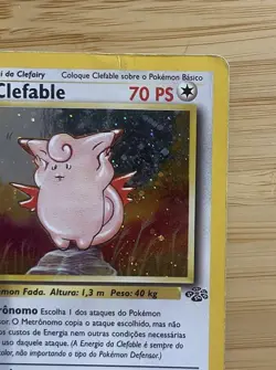 Pokemon CCG- Clefable 1/64- Jungle- Rare- Holo- Portuguese- MP - Image 2