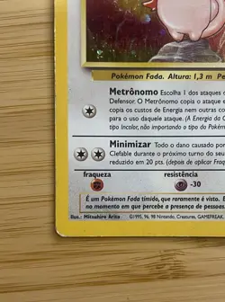 Pokemon CCG- Clefable 1/64- Jungle- Rare- Holo- Portuguese- MP - Image 4