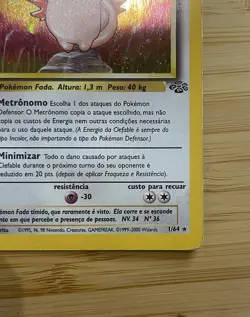 Pokemon CCG- Clefable 1/64- Jungle- Rare- Holo- Portuguese- MP - Image 5